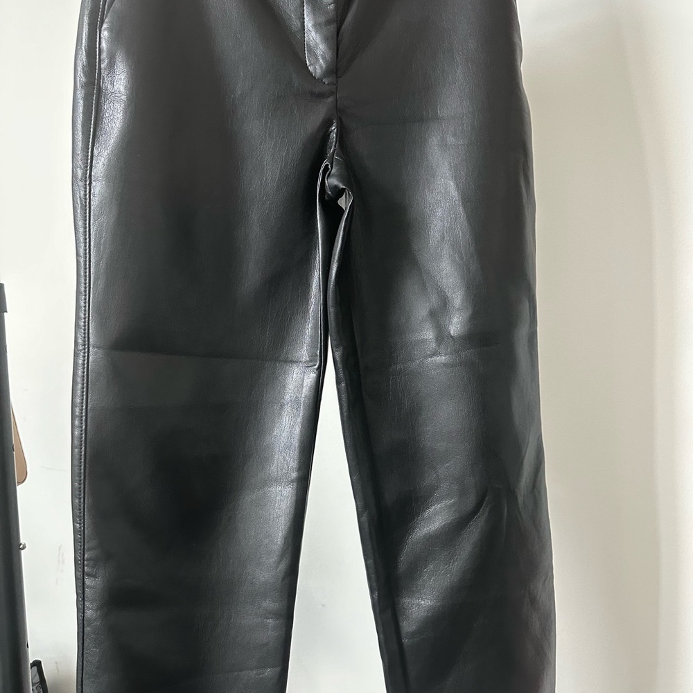 Aritzia Banton faux leather black pants